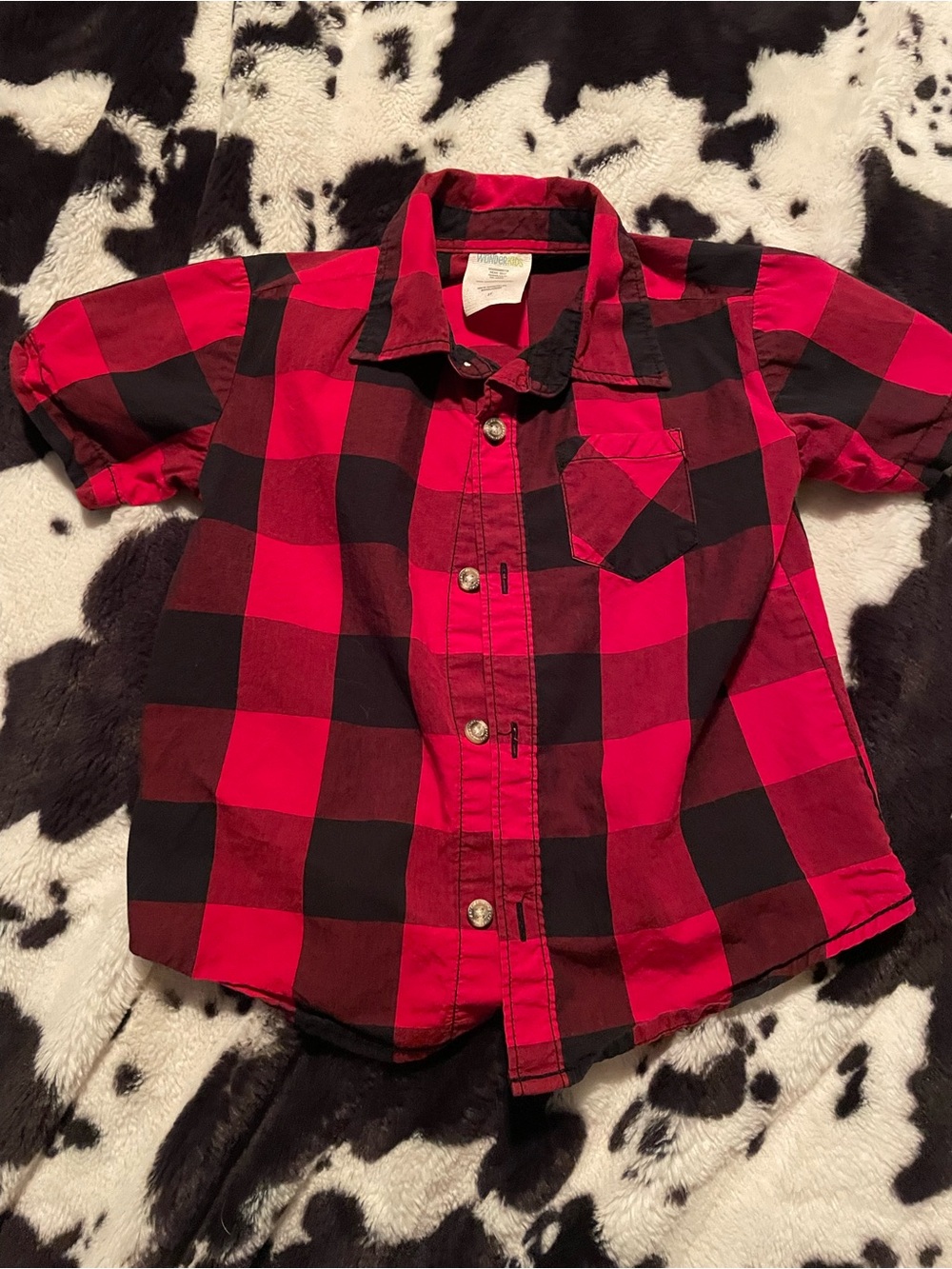 Wonder Kids Plaid Button Up Toddler Shirt Size 3T